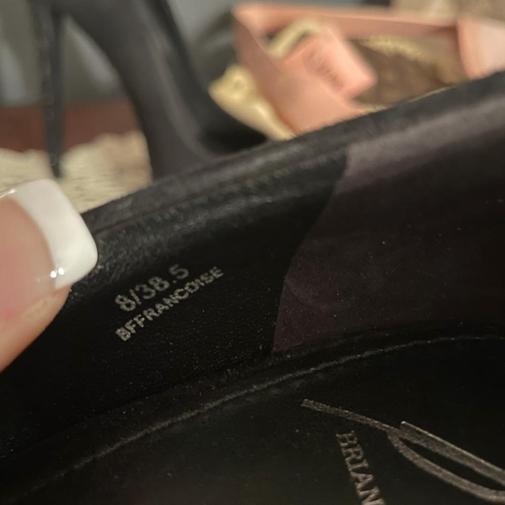 Brian Atwood 38.5/8 black crystal heels. Size 8 - Picture 15 of 16